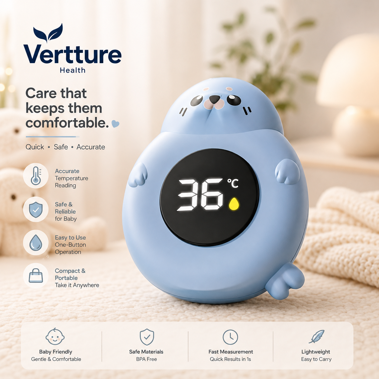AquaPals™ Smart Bath Thermometer